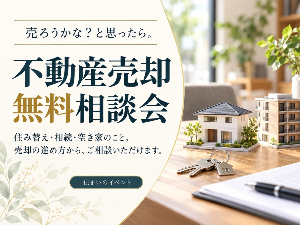 不動産売却無料相談会 売ろうかな？と思ったら。
