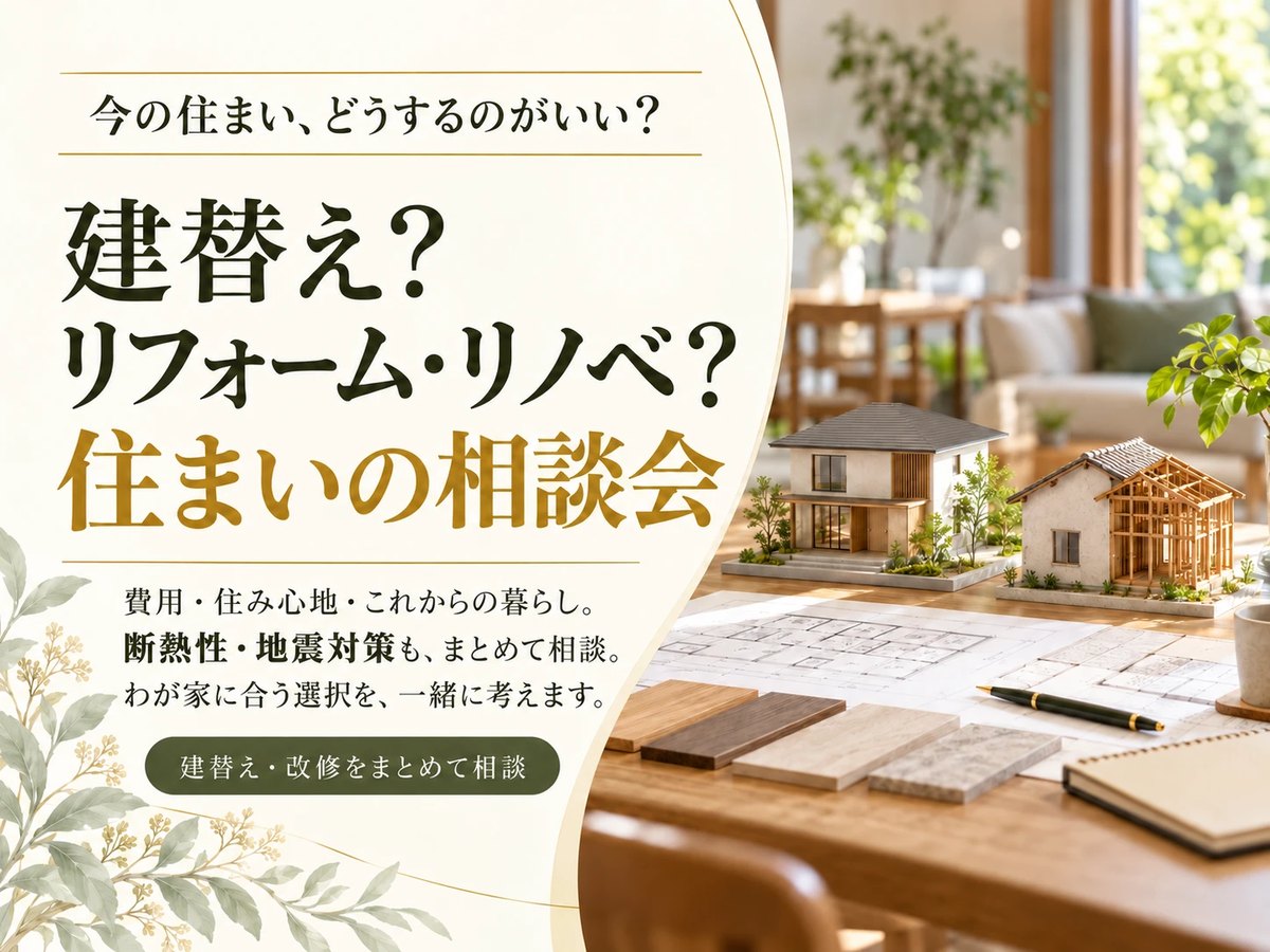 建替え？リフォーム・リノベ？住まいの相談会